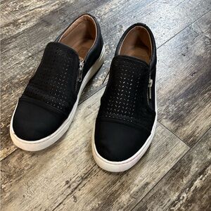 Black Slip-On women’s fashion sneaker